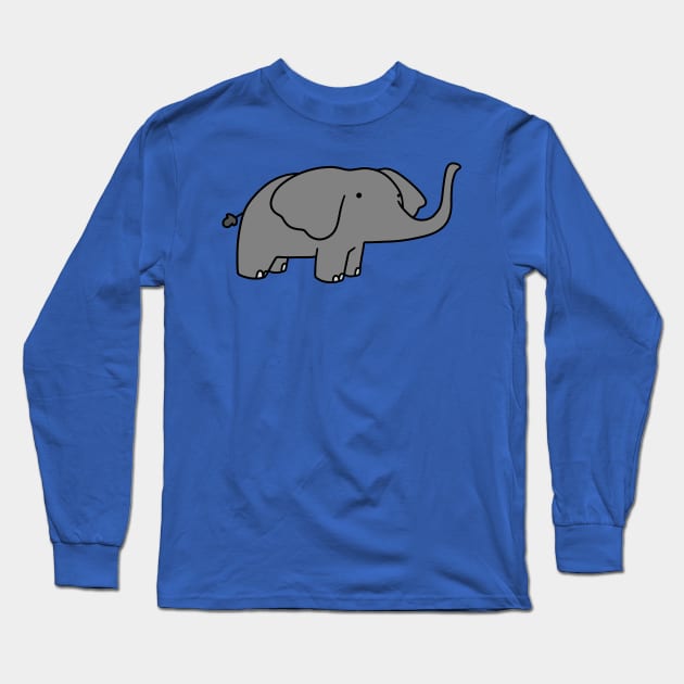 Gray Elephant Long Sleeve T-Shirt by saradaboru